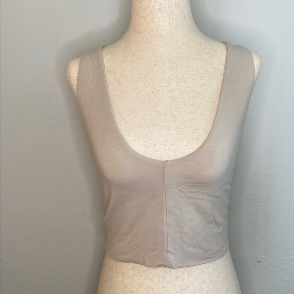 Indigo Luna Beige Crop Top